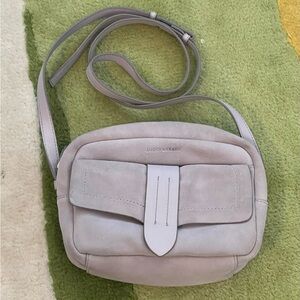 Lucky Brand Kaza Small Crossbody Bag in Violet Suede Leather
